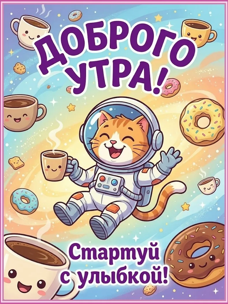 Доброе утро! ☀

Пусть этот день начнётся с улыбки — вашей или чьей-то рядом. Пусть за окном будет хо