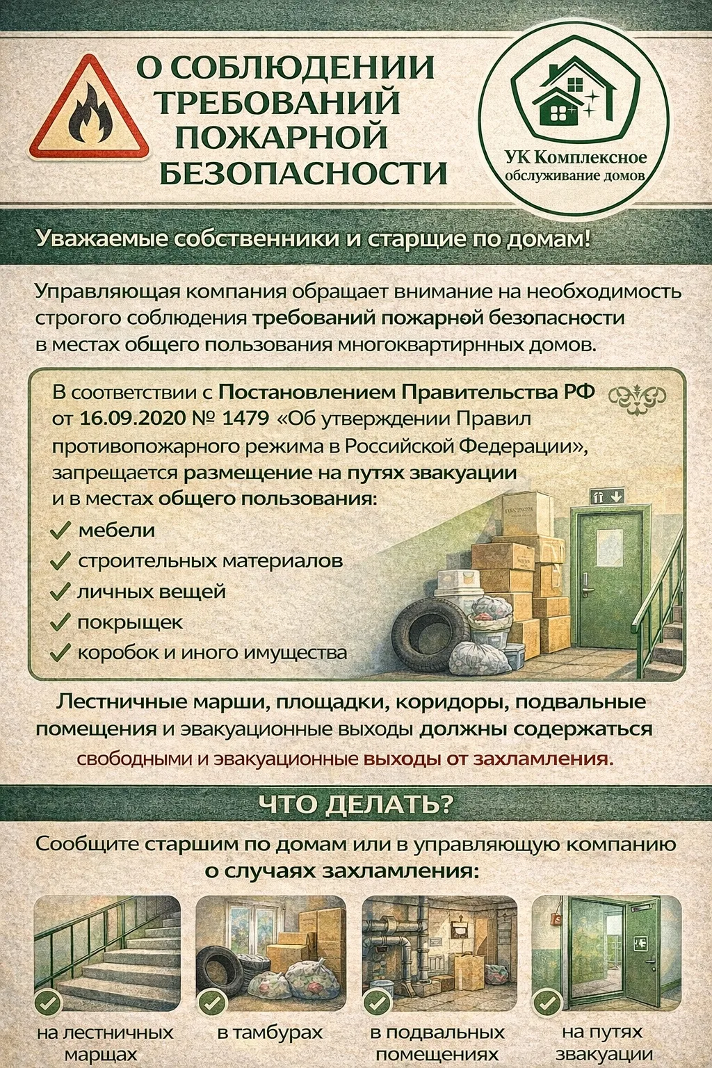 ⚠ О соблюдении требований пожарной безопасности