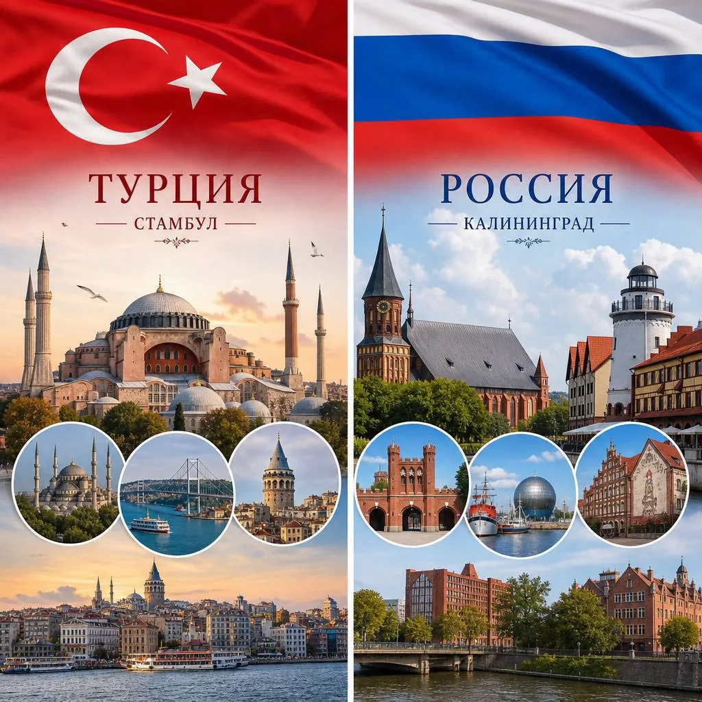 🇷🇺 🇹🇷Калининград и Стамбул стали главными направлениями россиян в июле — туристы ча...