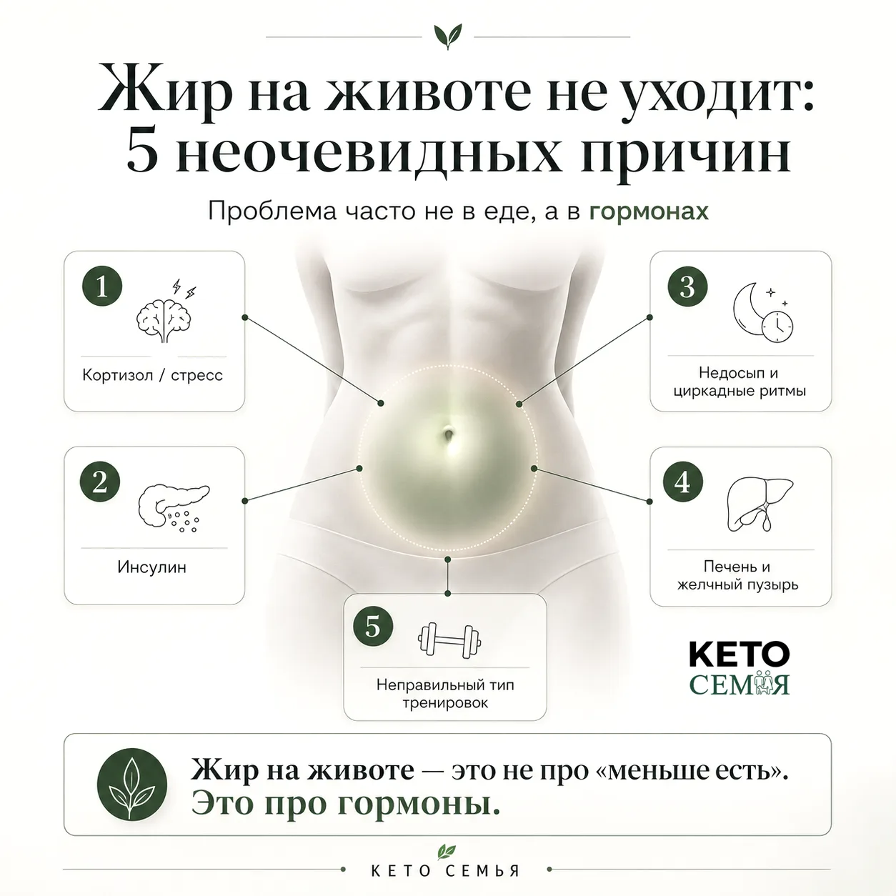 🎯 ЖИР НА ЖИВОТЕ НЕ УХОДИТ: 5 НЕОЧЕВИДНЫХ ПРИЧИН