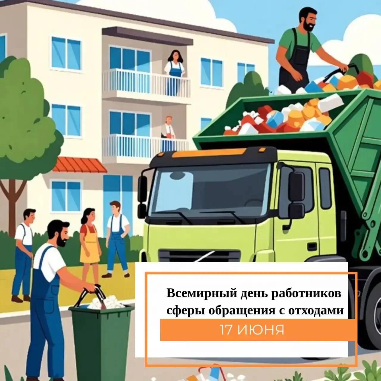 17 июня — Всемирный день работников сферы обращения с отходами. 

Водители мусоровозов, работники по