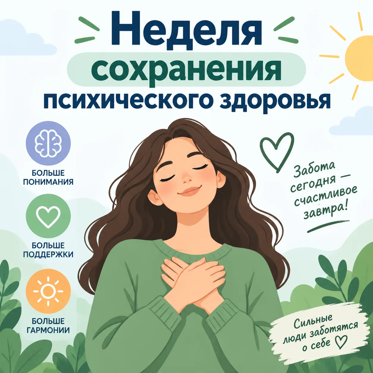 🧠 Неделя сохранения психического здоровья: что по-настоящему любит наш мозг? 💛С 5 по ...