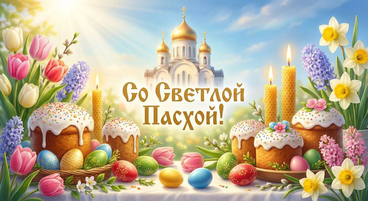 Светлой Пасхой, дорогие друзья! 🌷✨ Пусть этот день принесет вам радость, мир и надежду...