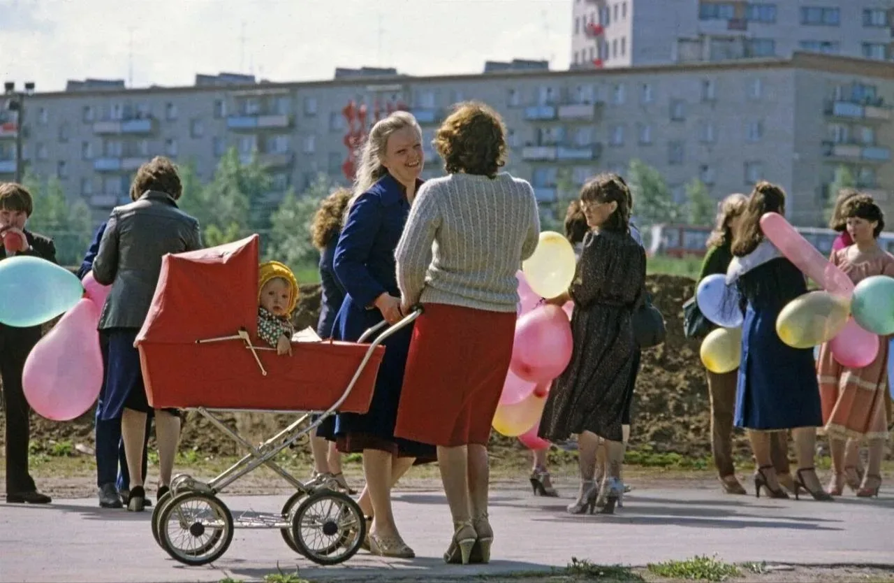Жители города Чайковский в Пермской области, 1983 год.