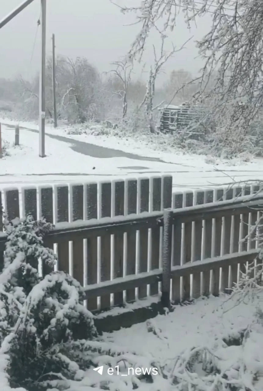 На Урале этой ночью выпал первый снег! Жители северных городов Свердловской области зас...
