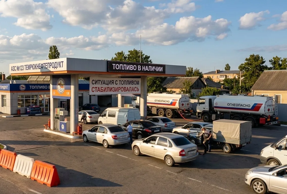 Ситуация на АЗС Темрюкского района начала стабилизироваться