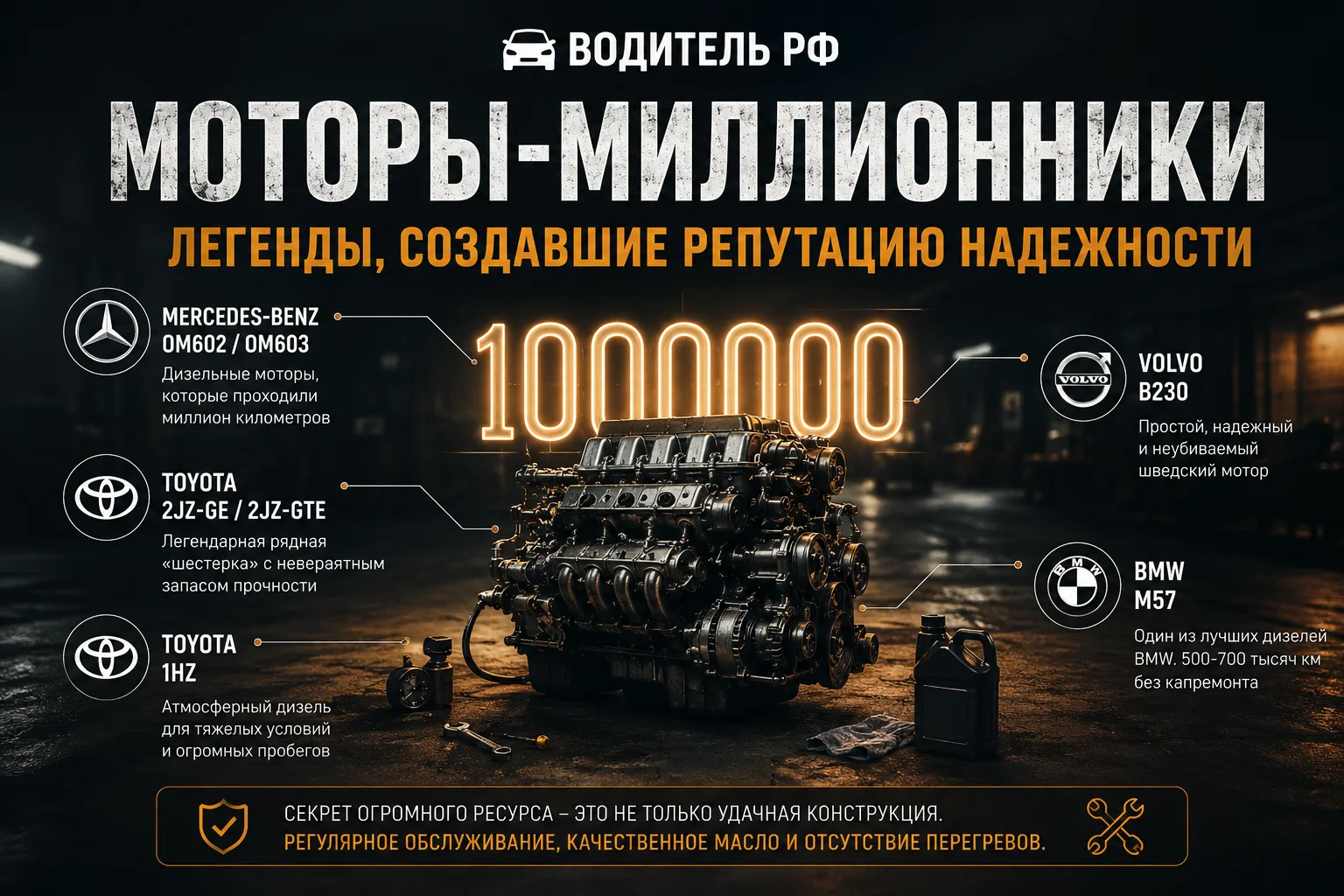Легендарные моторы-миллионники, которые сделали имя своим брендам


Сегодня двигатель, прошедший 300