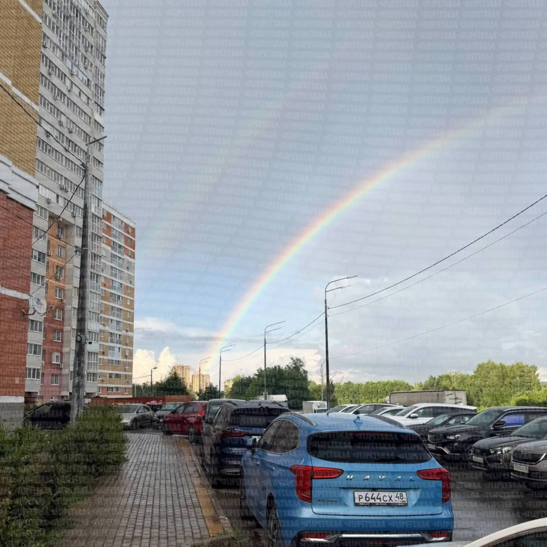🌈 Двойная радуга в Липецке.