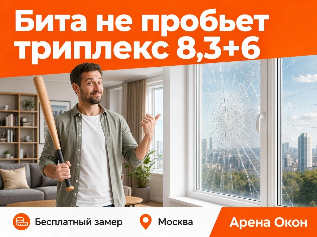 Почему триплекс 8,3+6 не пробить бейсбольной битой — объясняем за 1 минуту