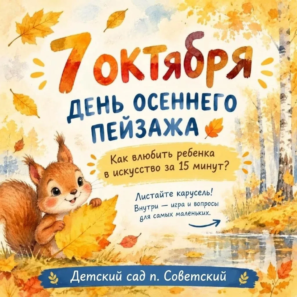 🍂 7 октября — День осеннего пейзажа!