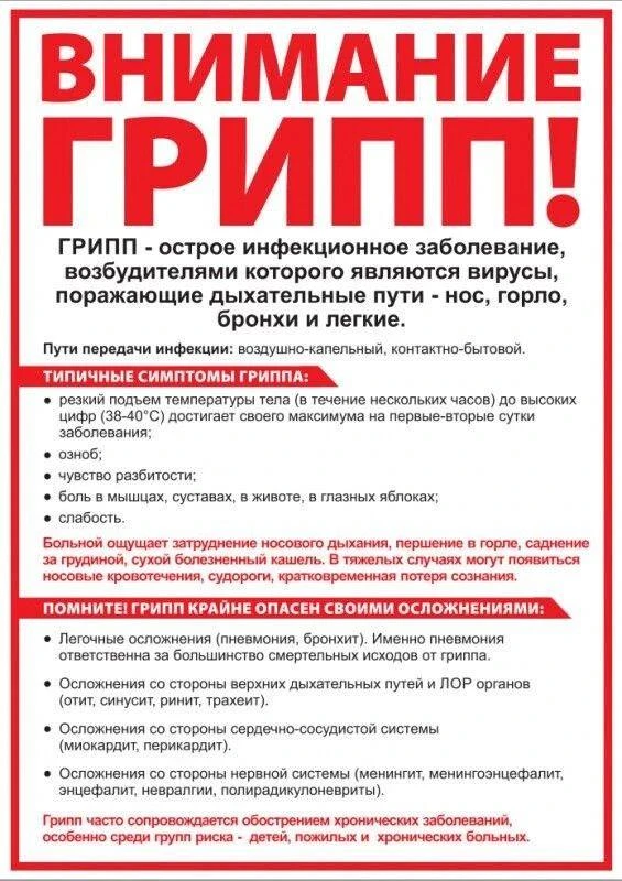 Вакцинация от гриппа — защитите себя от опасностей!