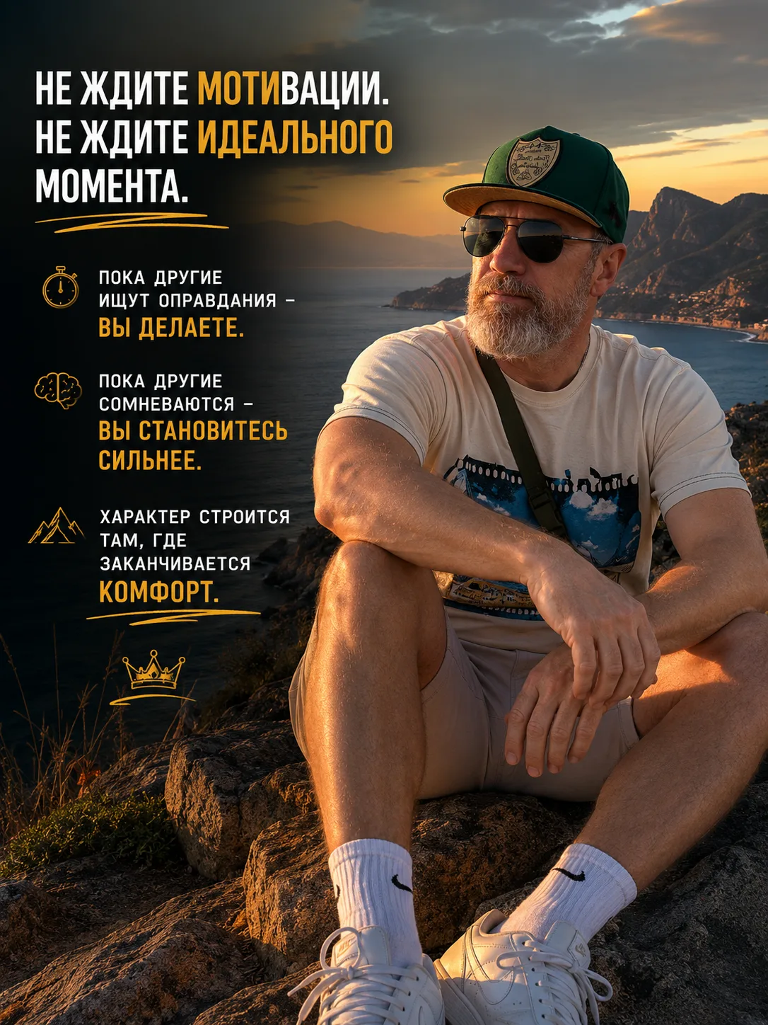 Не ждите мотивации.

Мотивация приходит и уходит.
Сегодня она есть, завтра нет.
Если строить свою жи