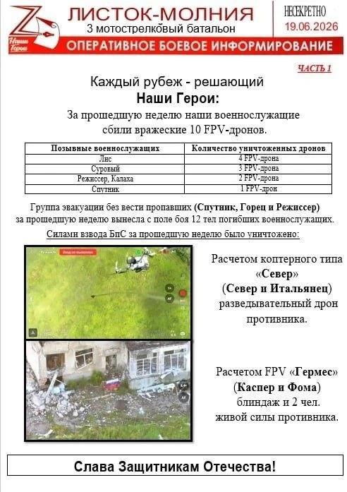 Сводки с линии фронта