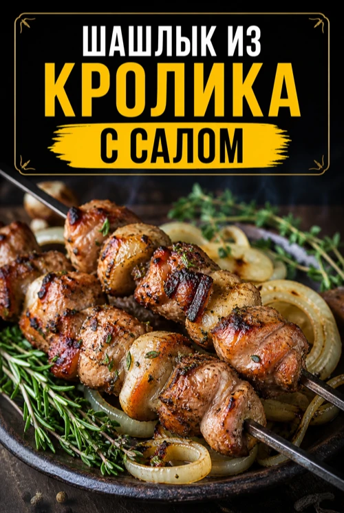 ШАШЛЫК ИЗ КРОЛИКА С САЛОМ