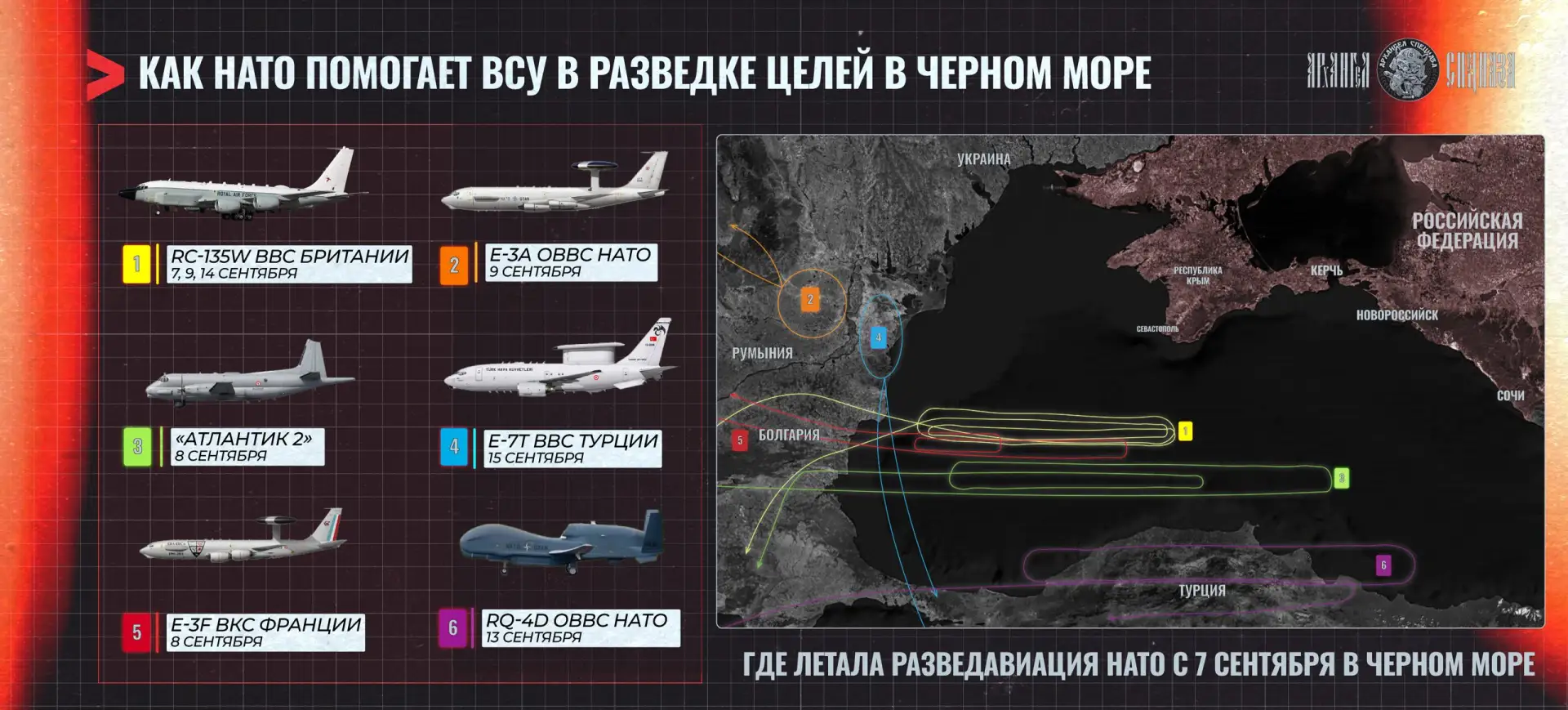 НАТОвские самолеты в Черном море
