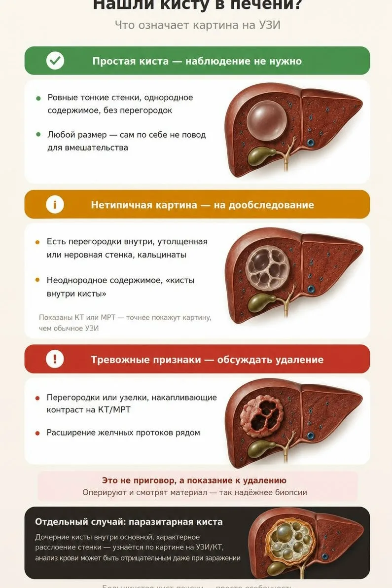 🫧 Нашли кисту в печени. Что это значит и когда волноваться