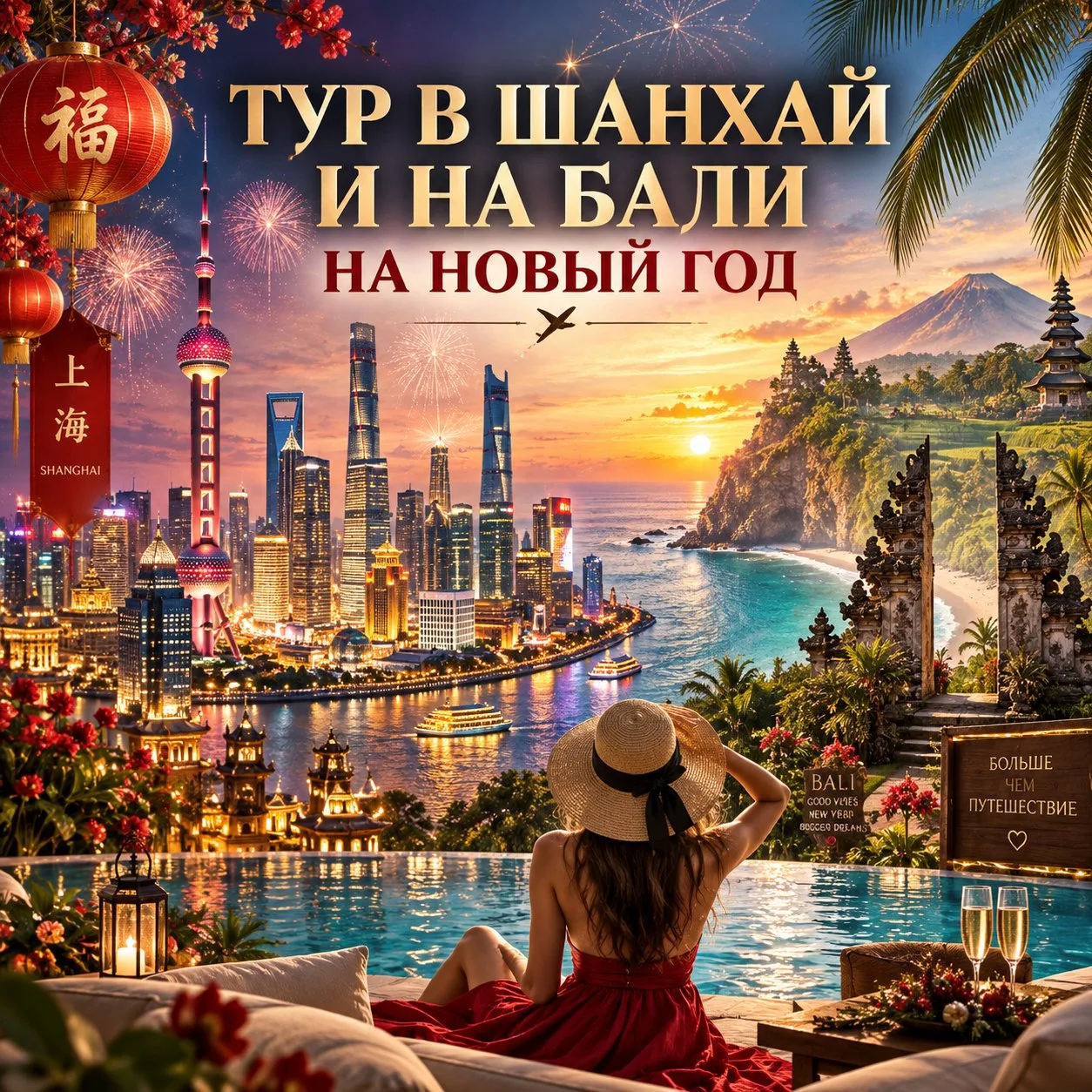 ОТ 2299 $/ЧЕЛ ТУР В ШАНХАЙ И НА БАЛИ НА НОВЫЙ ГОД • 10 ДНЕЙ • С АВИА • (I210)