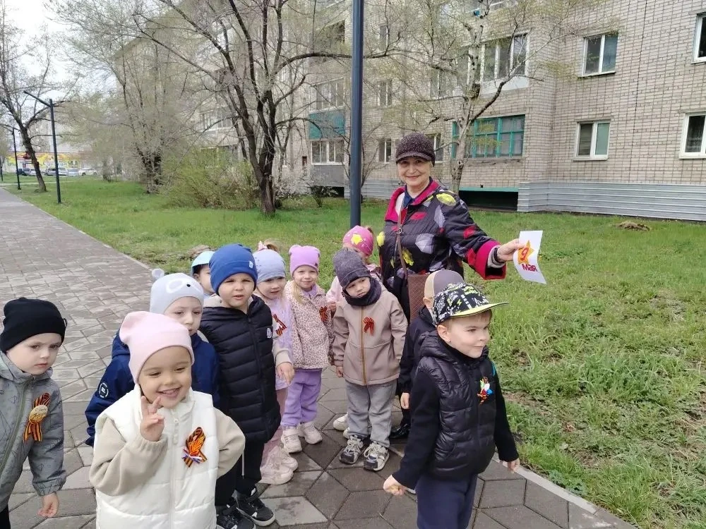 🌷 С Днём Победы! 🌷  В преддверии 9 Мая в нашей группе №4 прошла трогательная акция, посвящённая само