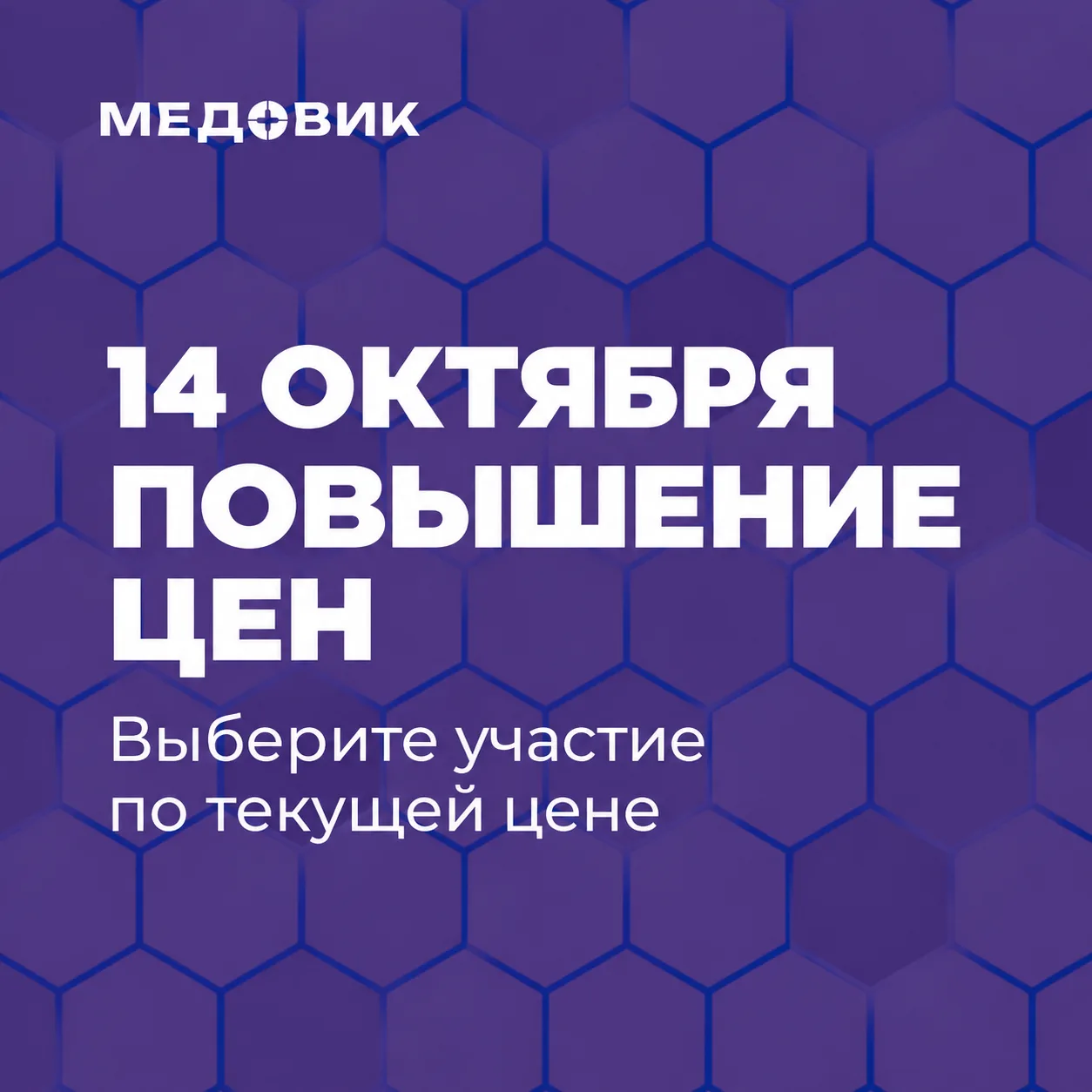 🐝 14 октября участие в МЕДОВИКЕ станет дороже