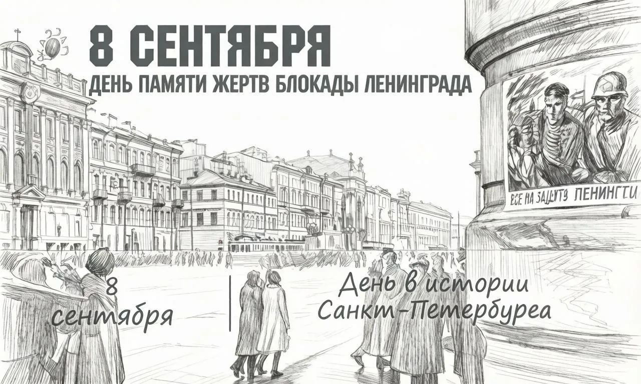 8 сентября в истории Санкт-Петербурга связано с одной из самых трагических страниц Вели...