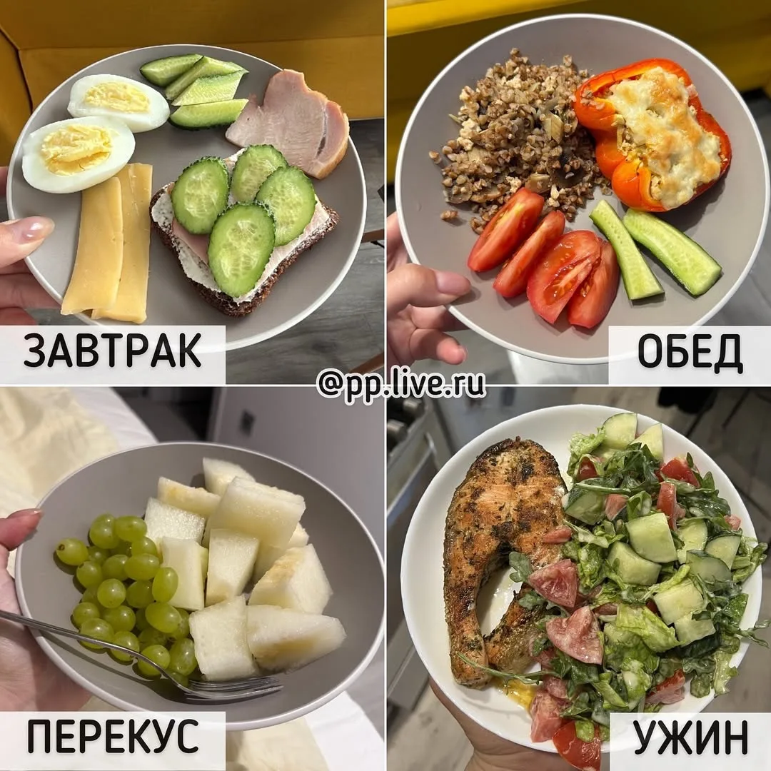 РАЦИОН ПИТАНИЯ НА 1300 ККАЛ 🥙️