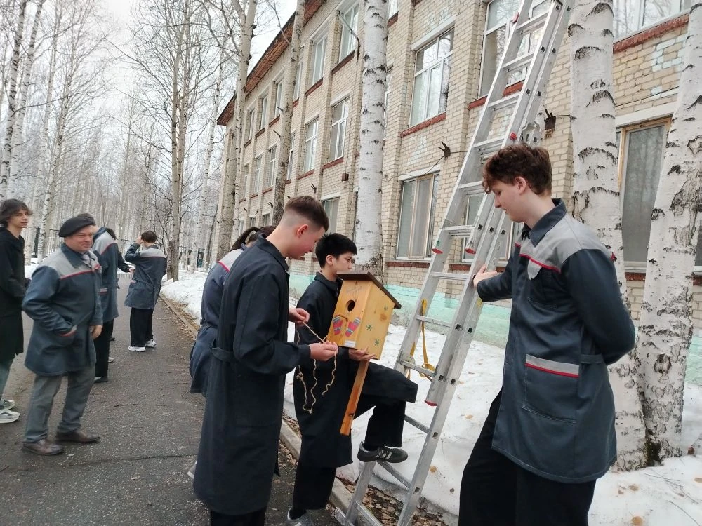 Встречаем перелетных птиц 🐦🐤  🙋‍♂️🙋‍♂️ Сегодня на нашем школьном дворе большое оживление. Ученики  8