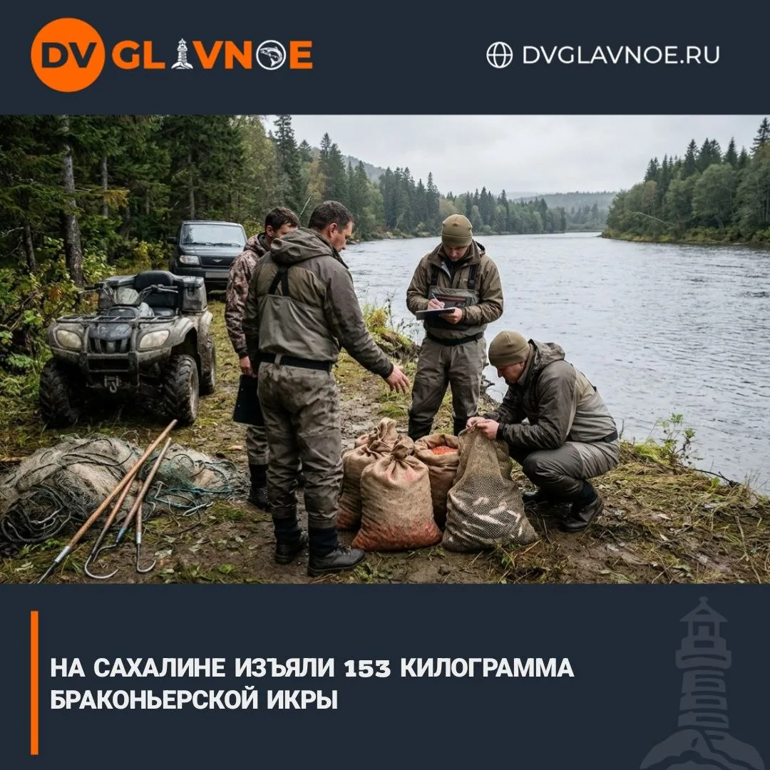 153 кг икры и 4 квадроцикла

На Сахалине у браконьеров изъяли 153 кг икры. Крупную партию и орудия л