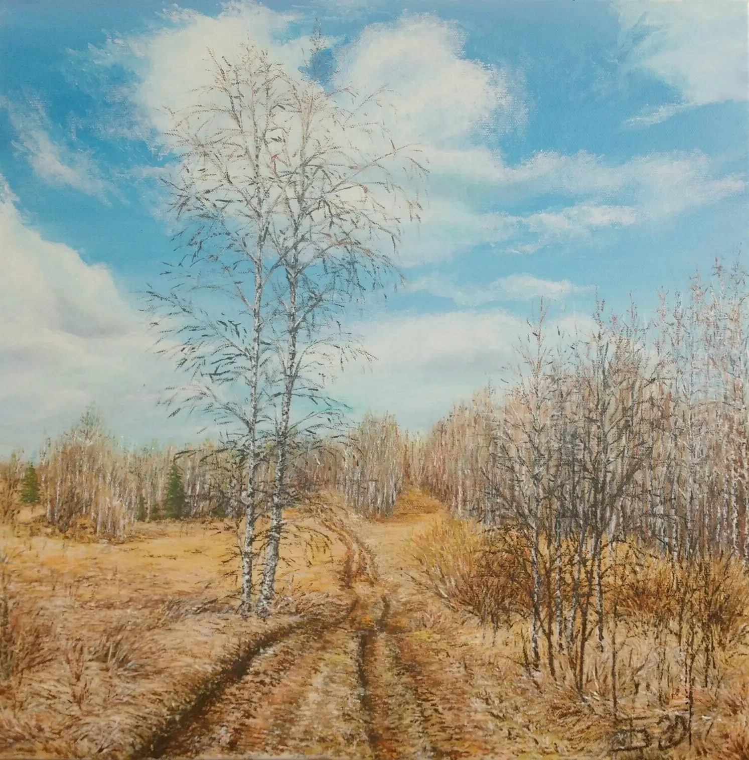 (62),,Запахи весны", холст, масло, 2020г.