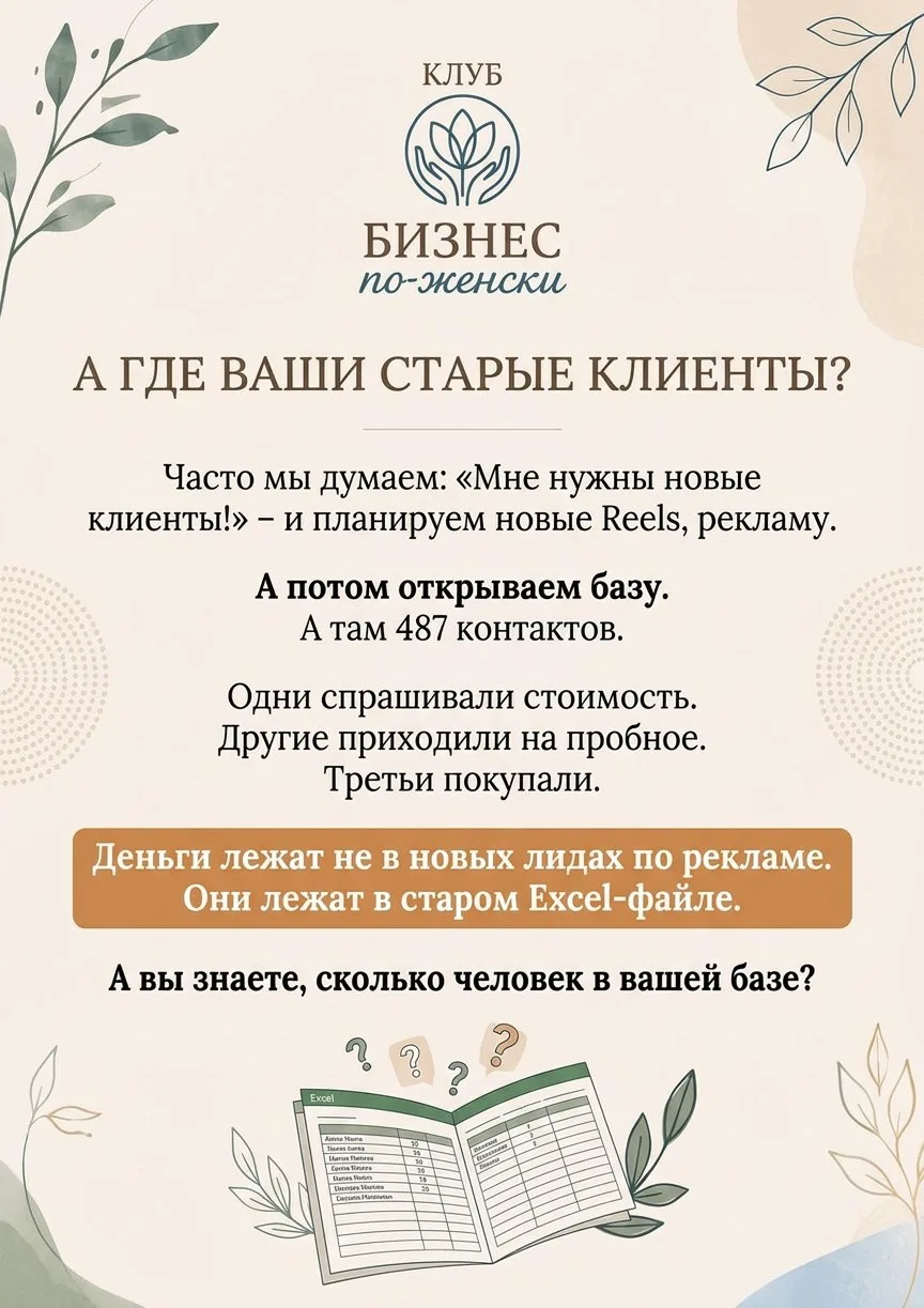 А где ваши старые клиенты?