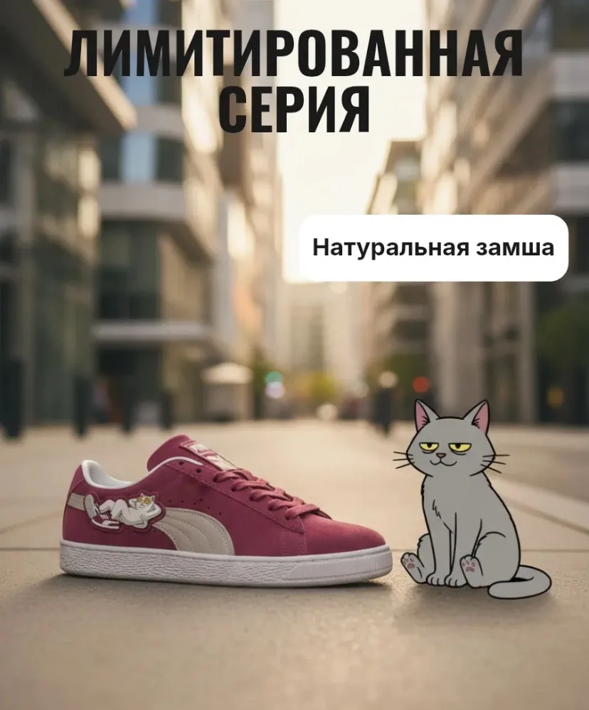 Снова в наличии популярные размеры 38,39 от Puma с дерзким котом из замши!!!


Количество ограниченн