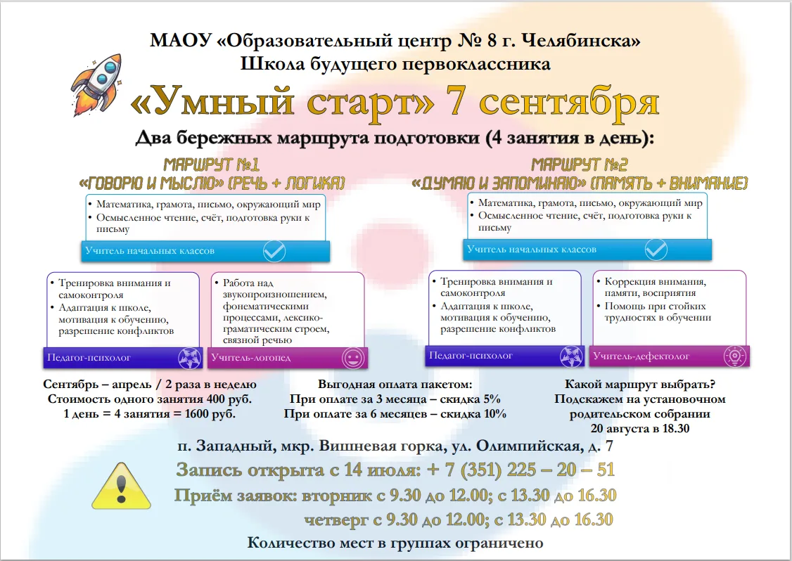 #школа_будущего_первоклассника 

В МАОУ "Образовательный центр № 8 г. Челябинска" с 14 июля объявляе