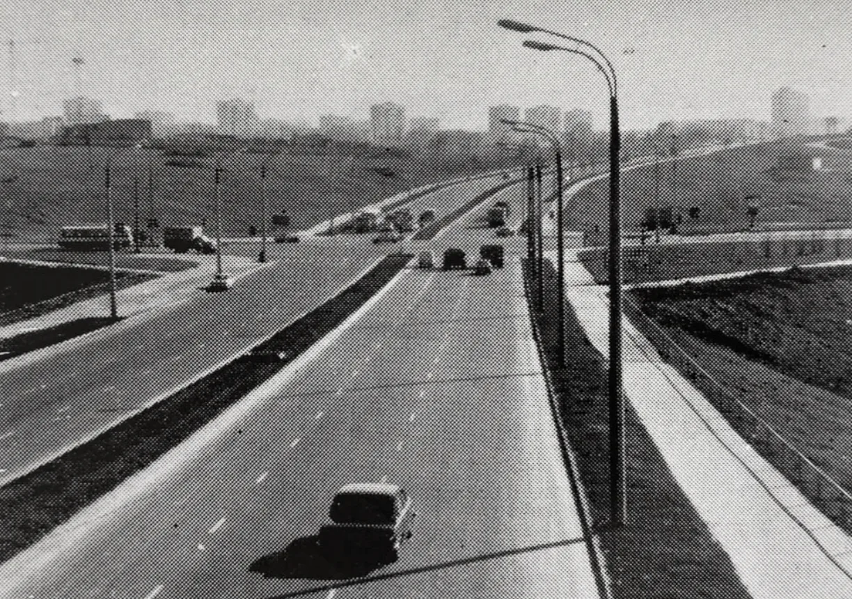Пересечение улицы Лобачевского и Мичуринского проспекта, 1981 год.