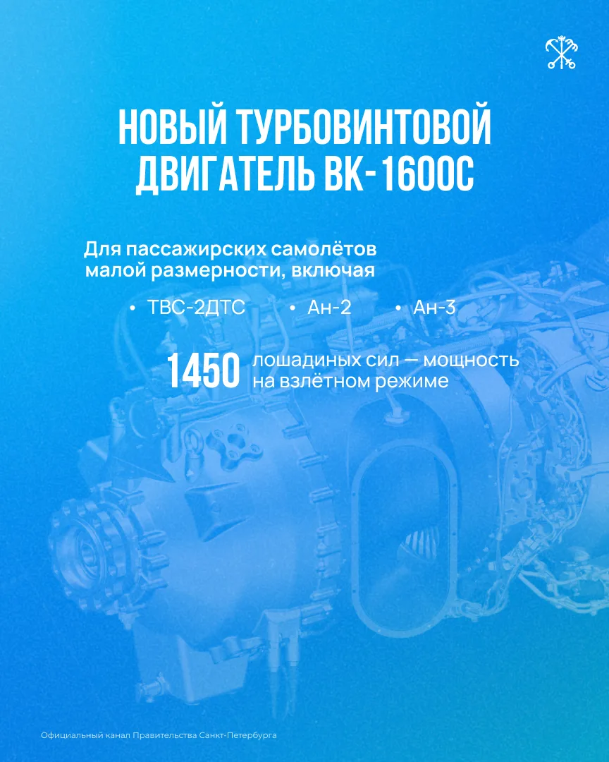 В Петербурге сконструировали новый двигатель для малых пассажирских самолётов.