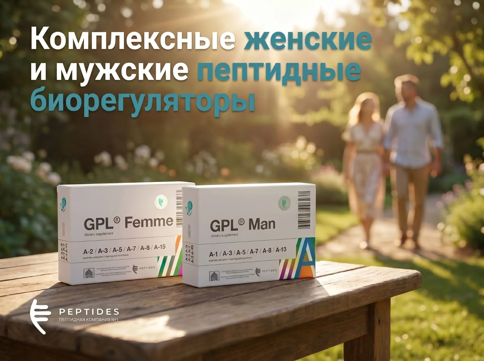 🧬 Комплексные женские и мужские пептидные биорегуляторы GPL man и GPL femme 6 в 1