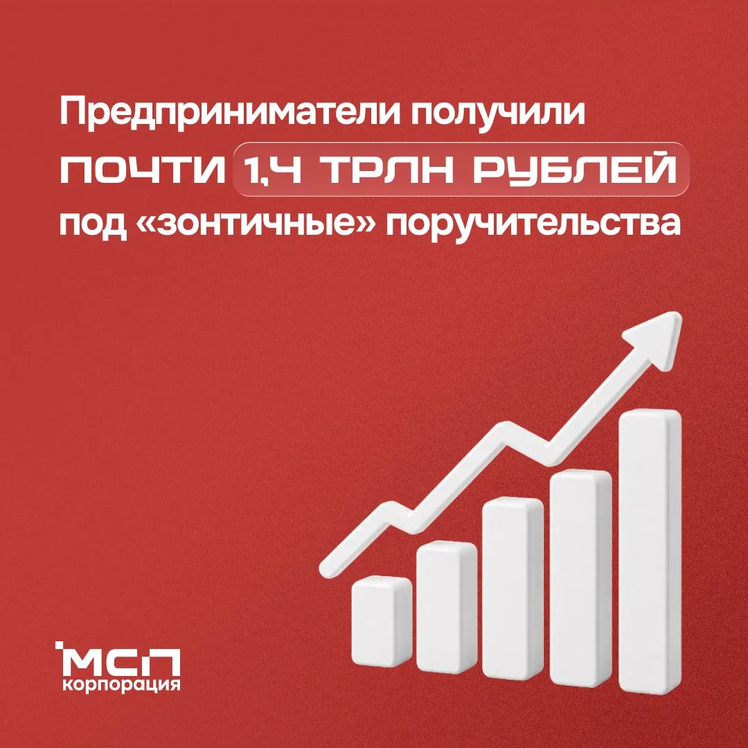 ⚡️Почти 1,4 трлн ₽ МСП привлекли под «зонтичные» поручительства с момента запуска механ...
