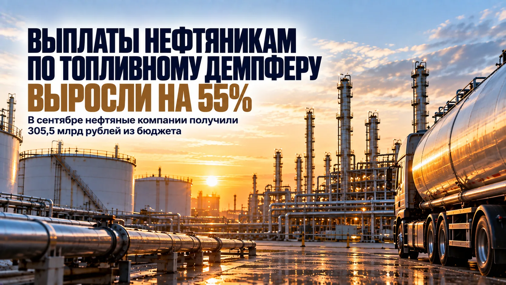 📊 Выплаты нефтяникам по топливному демпферу выросли на 55%