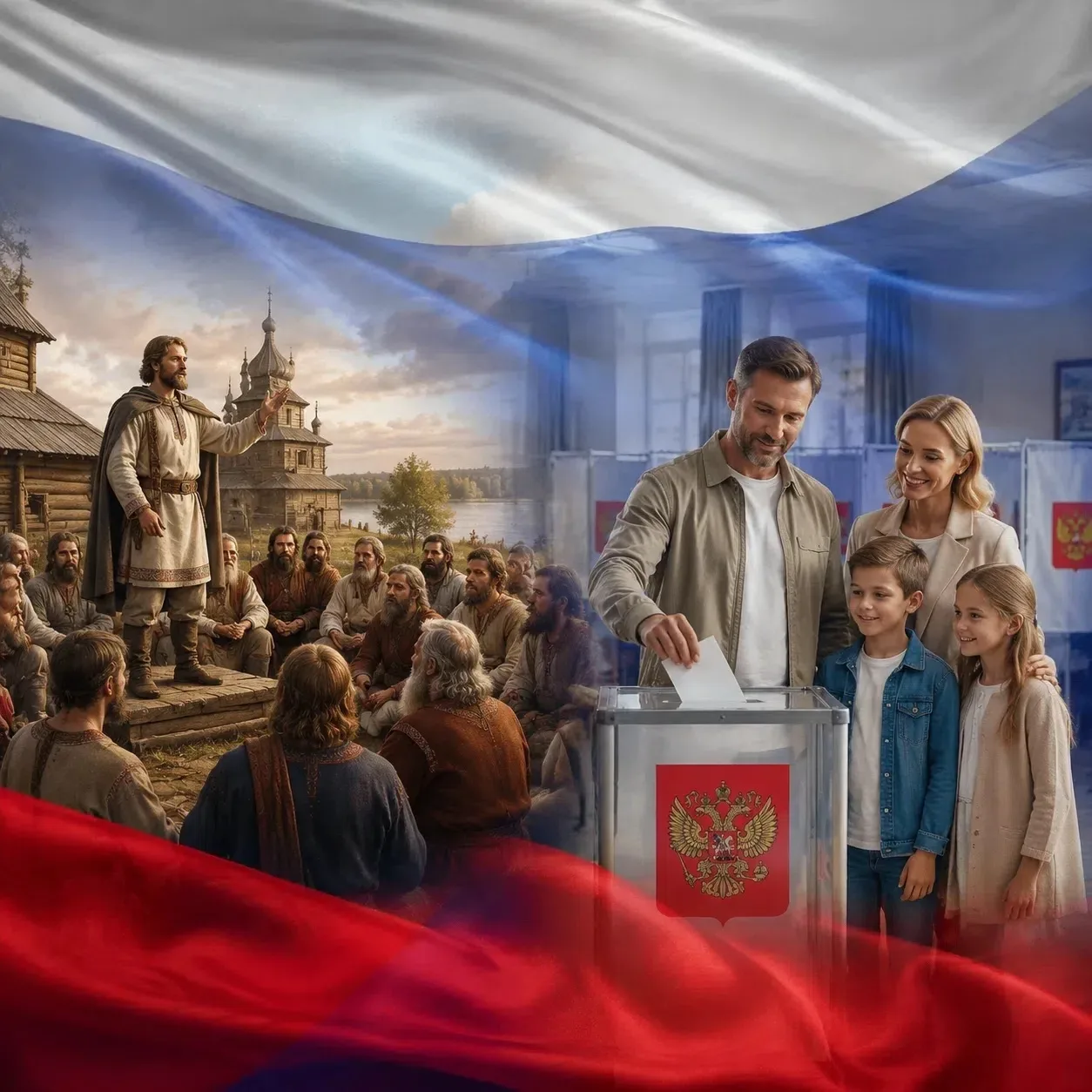 Впервые выборы на Руси упоминаются в летописи «Повести временных лет». «И избрались трое братьев со 