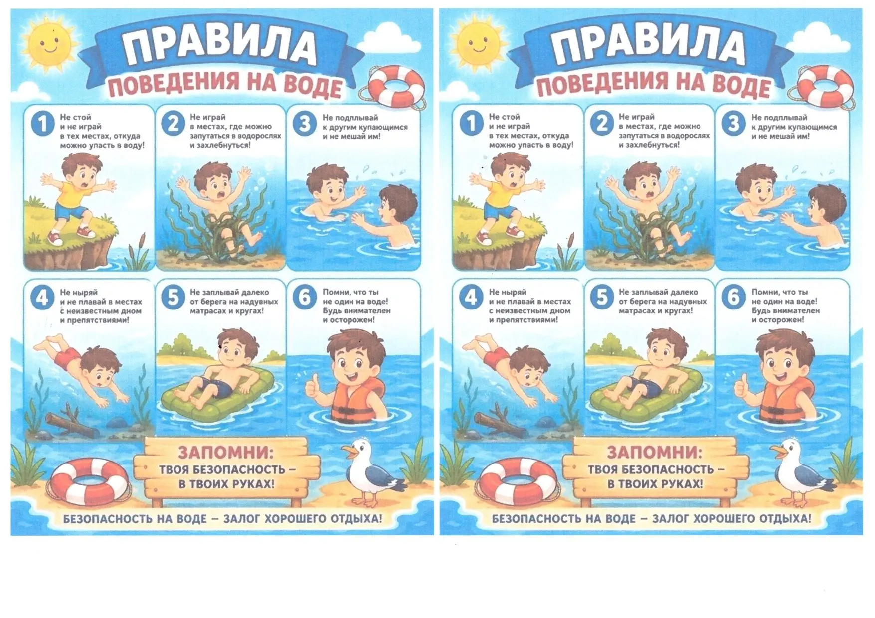 Мы ещё раз напоминаем о правилах поведения на водных объектах☝❗️🔴
