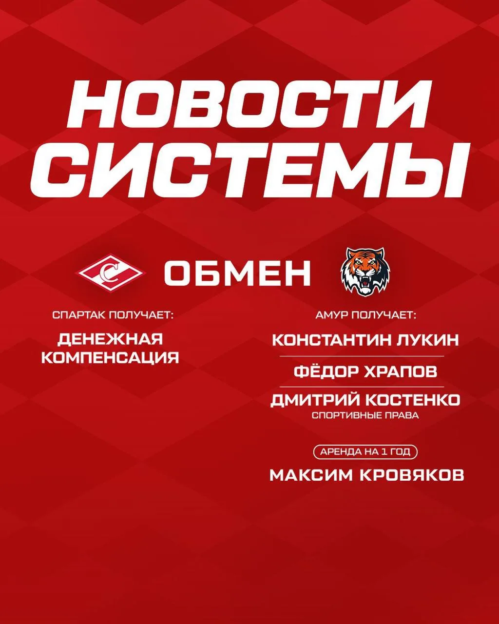 Еще одна довольно важная сделка для Амура. Возвращение Дмитрия Костенко в КХЛ – ожидаемый шаг, а Кро