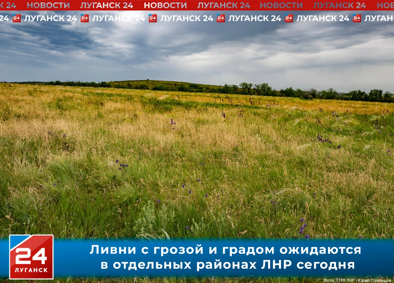 ⛈️ Ливни с грозой и градом ожидаются в части ЛНР сегодня