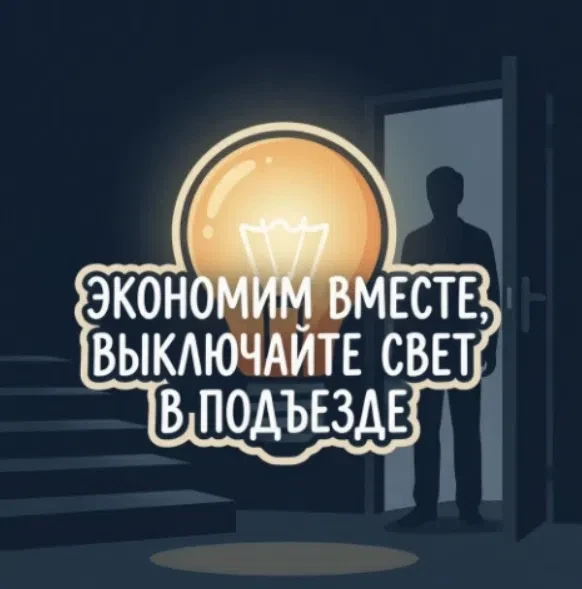 💡  Экономим вместе: выключайте свет в подъезде!