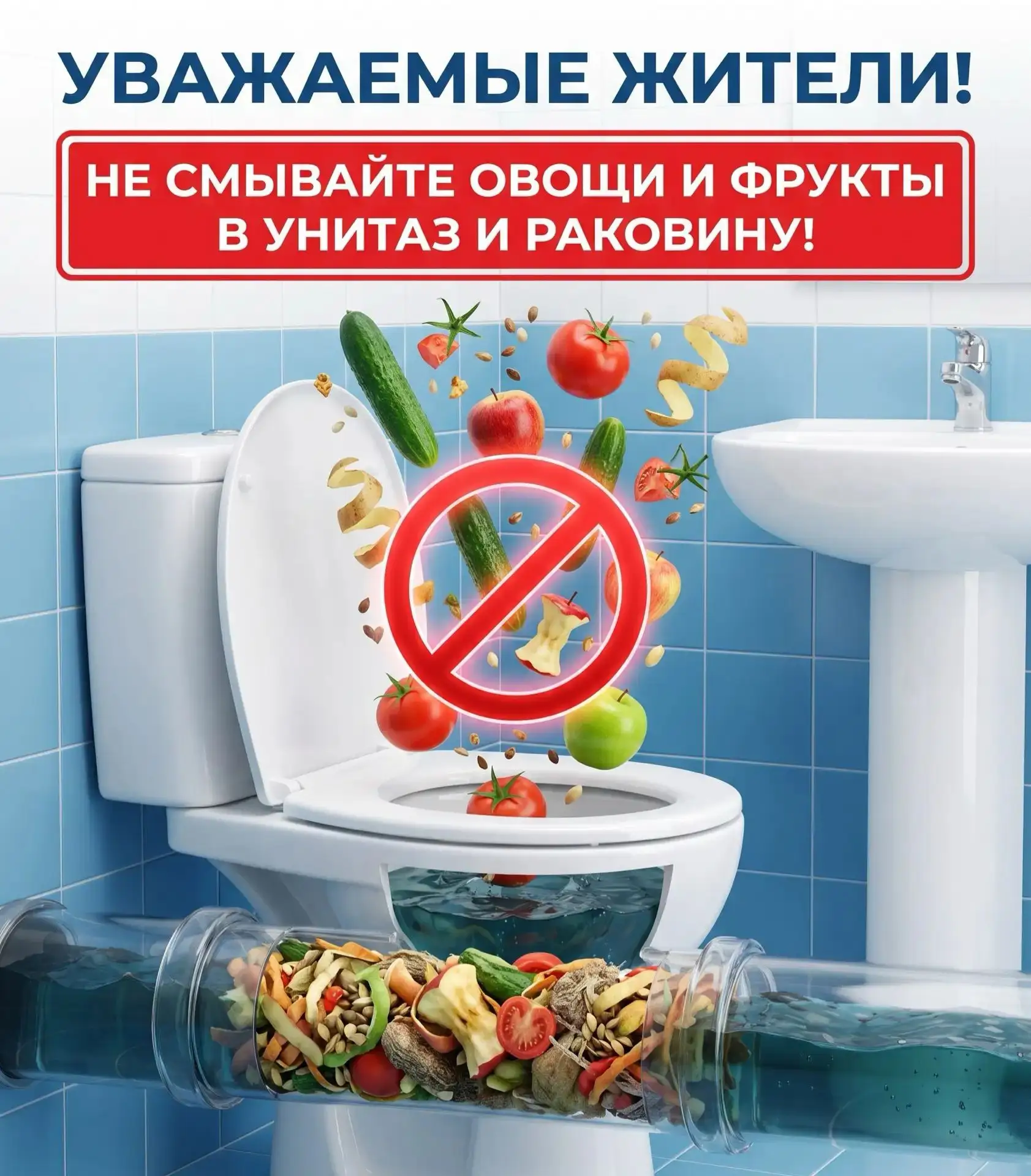 🥒 Испорченные овощи — не для унитаза!