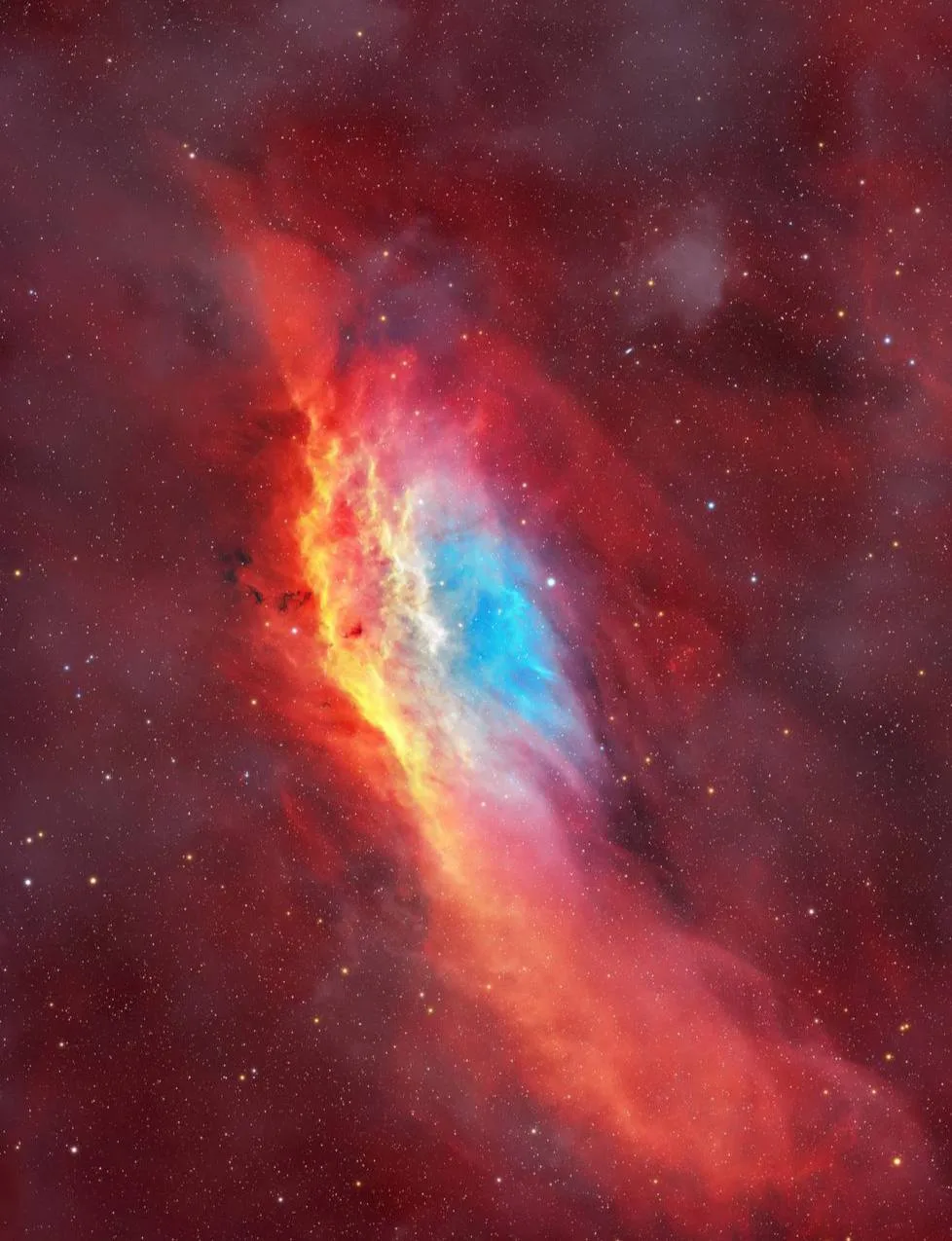 🤩 На снимке NGC 1499 или туманность Калифорния!