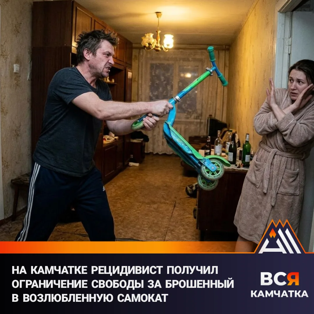 Пьяный мужчина из ревности ударил женщину самокатом