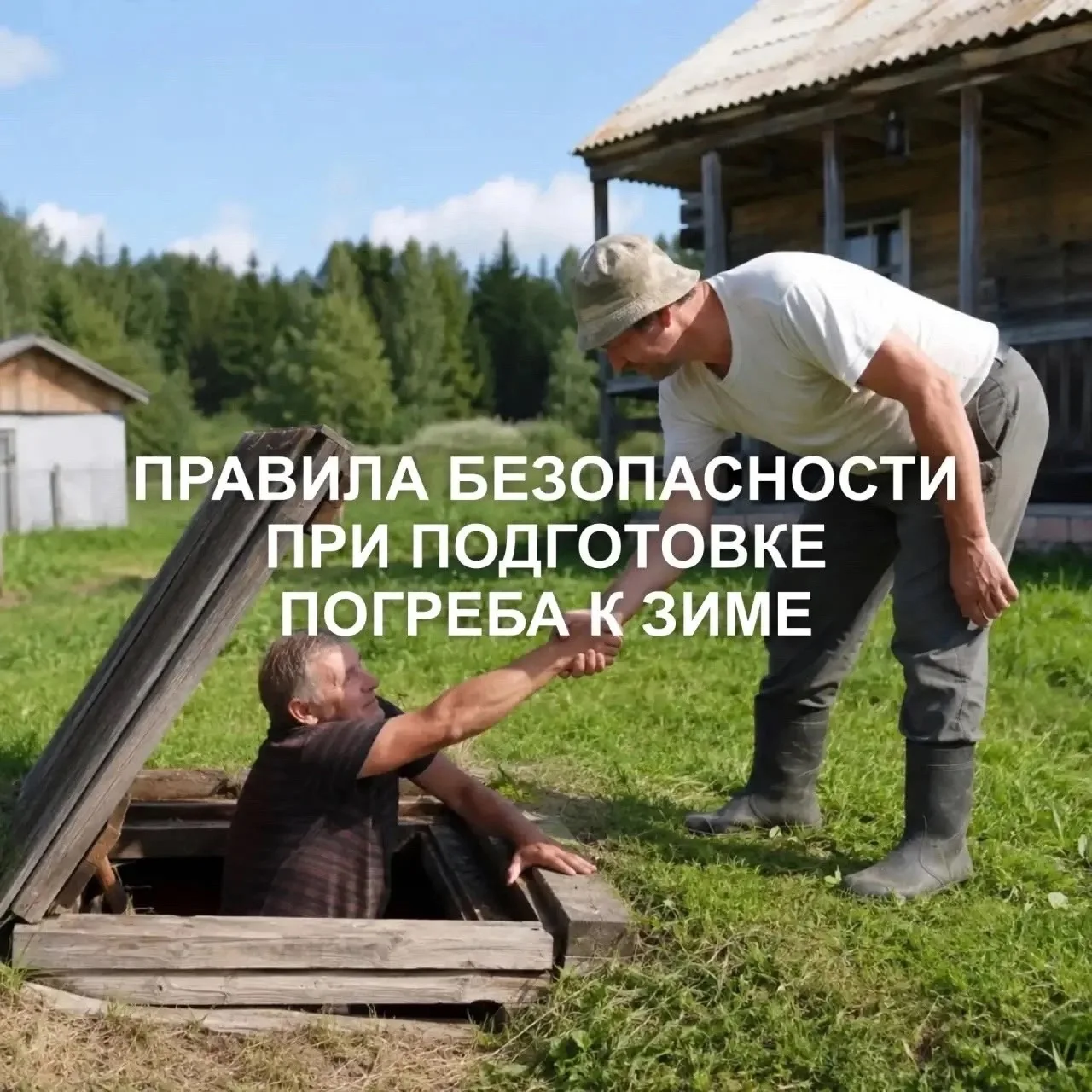 ПРАВИЛА БЕЗОПАСНОСТИ ПРИ ПОДГОТОВКЕ ПОГРЕБА К ЗИМЕ❗