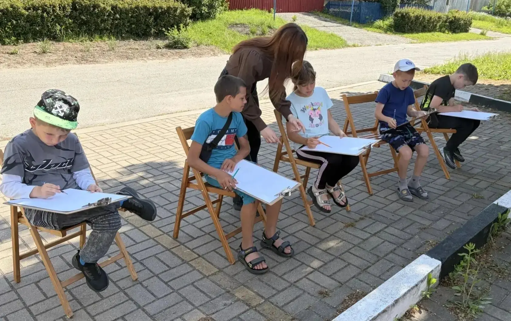 🎨Преподаватель отделения изобразительного искусства Митрофанова София Алексеевна провела для ребят 