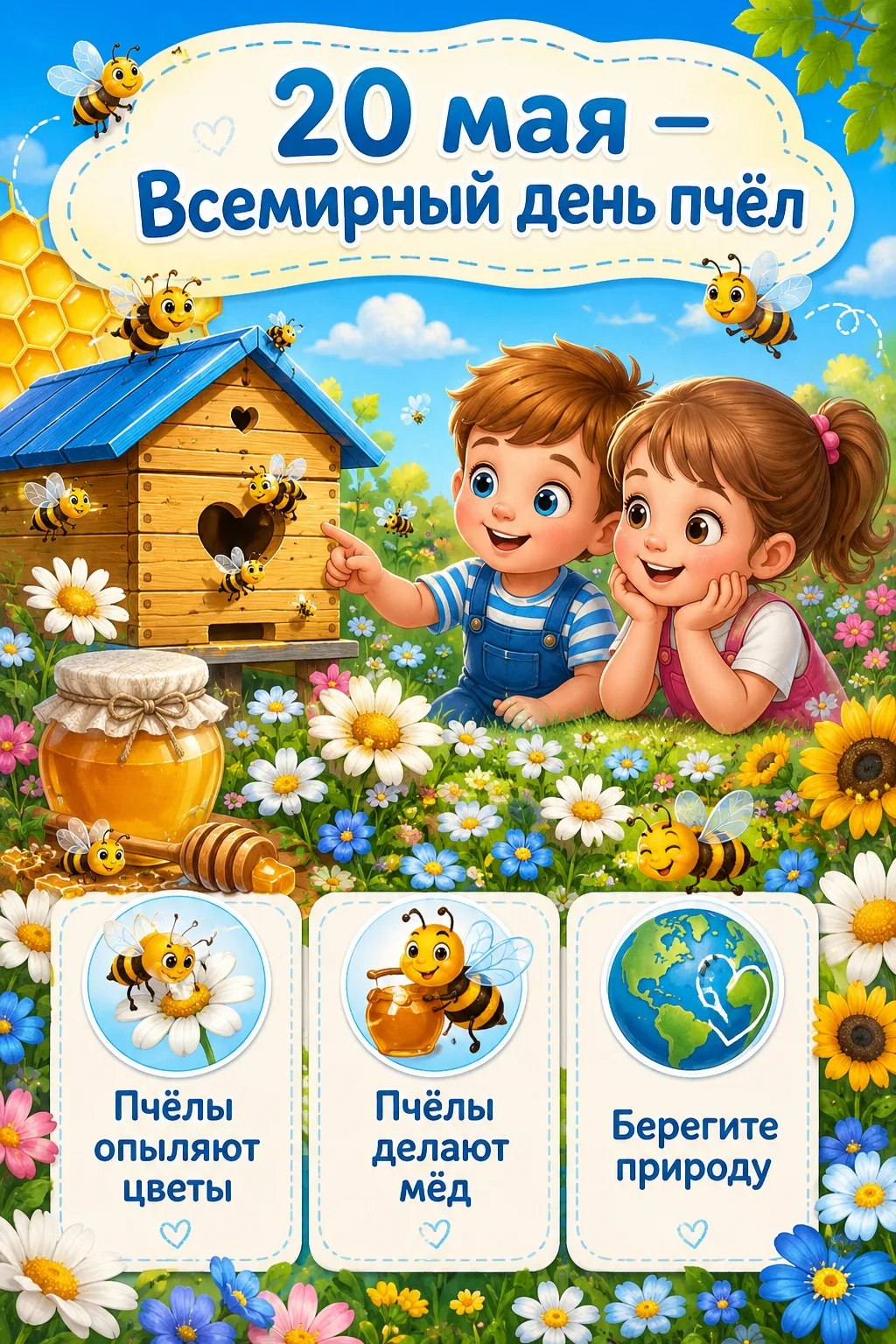 🐝 20 мая — Всемирный день пчёл!