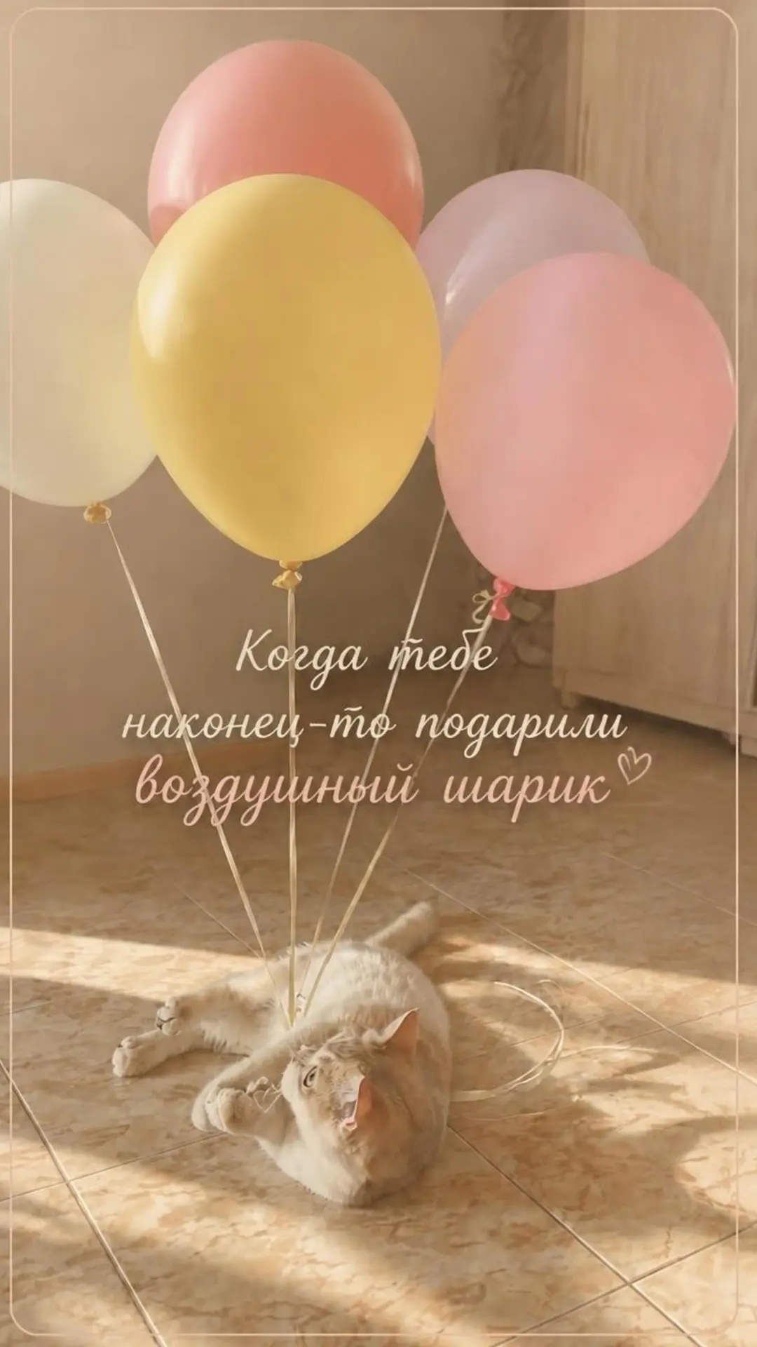 Никто не может грустить, когда у него есть воздушный шарик 🎈
