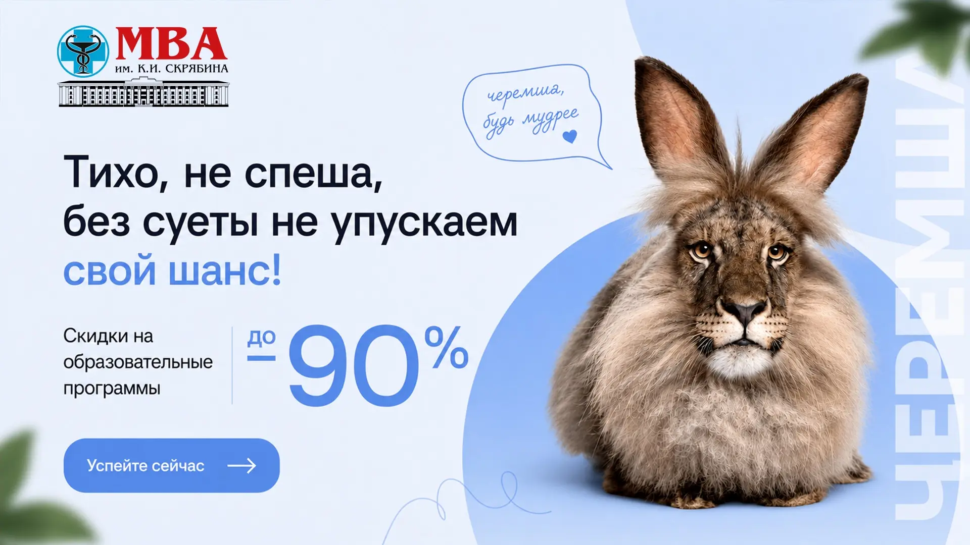🌿 Тихо, не спеша — поступай со скидкой!

Скидки на обучение в МГАВМиБ уже действуют 🔥

Если вы пос