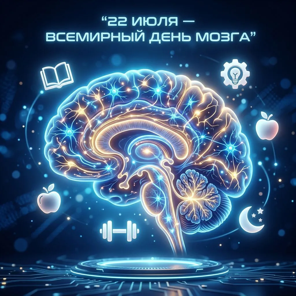 22 июля — Всемирный день мозга
Мозг — самый сложный, загадочный и важный орган нашего тела. Он управ